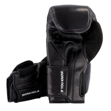 Load image into Gallery viewer, LIGUM DOUBLE CUFF LEATHER BOXING GLOVES - BLACK
