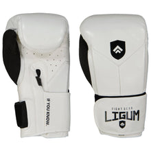 Load image into Gallery viewer, LIGUM DOUBLE CUFF LEATHER BOXING GLOVES - BLACK
