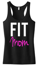 Load image into Gallery viewer, FIT MOM Tank Top, Black Racerback
