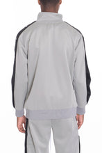 Load image into Gallery viewer, SNAP BUTTON TRACK JACKET- GREY
