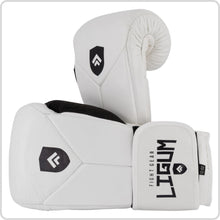 Load image into Gallery viewer, LIGUM DOUBLE CUFF LEATHER BOXING GLOVES - BLACK
